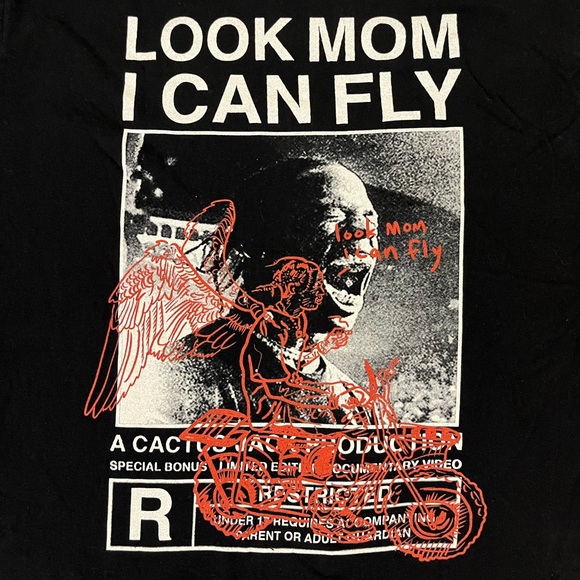 Travis Scott Look Mom I Can Fly Tee - Black L - Picture 5 of 5